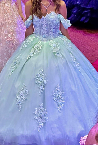 Mint green quinceanera - green, dress