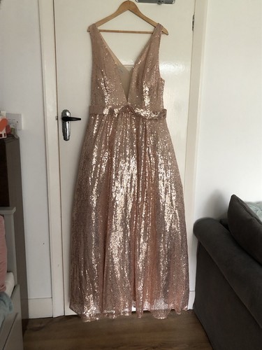 Rose gold sequin prom - rose,