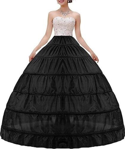 Black hoop crinoline wedding - black,