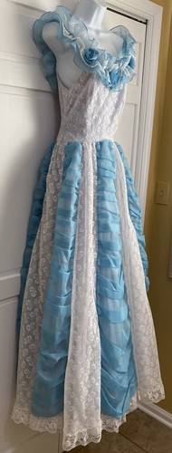 Women blue ball - blue, gown